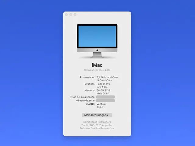 Apple iMac 27  polegadas Retina 5K (2017) 64gb Memória - Foto 2
