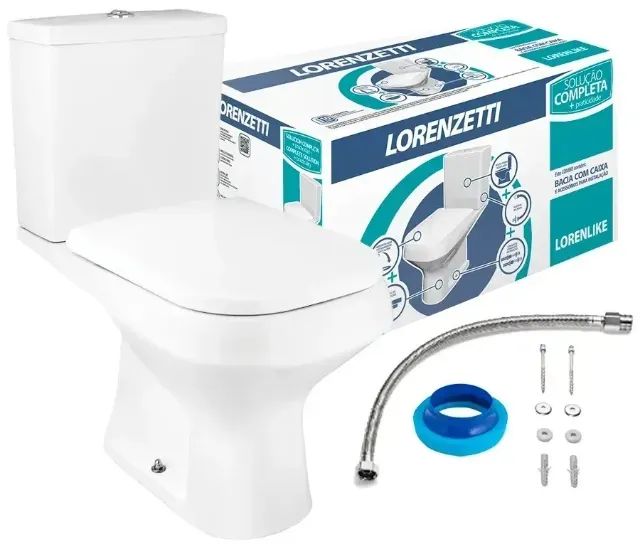 Bacia + caixa aclopada + complementos square com oferta até dia 13/12/2025