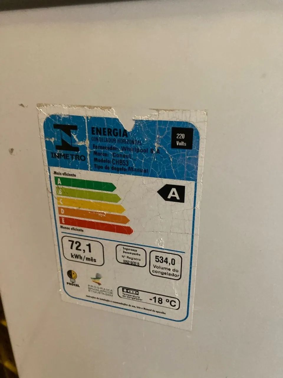 Freezer Consul 534 Litros com 2 Portas Horizontal Degelo Manual CHB53EB - Branco - 220 Vol - Foto 5