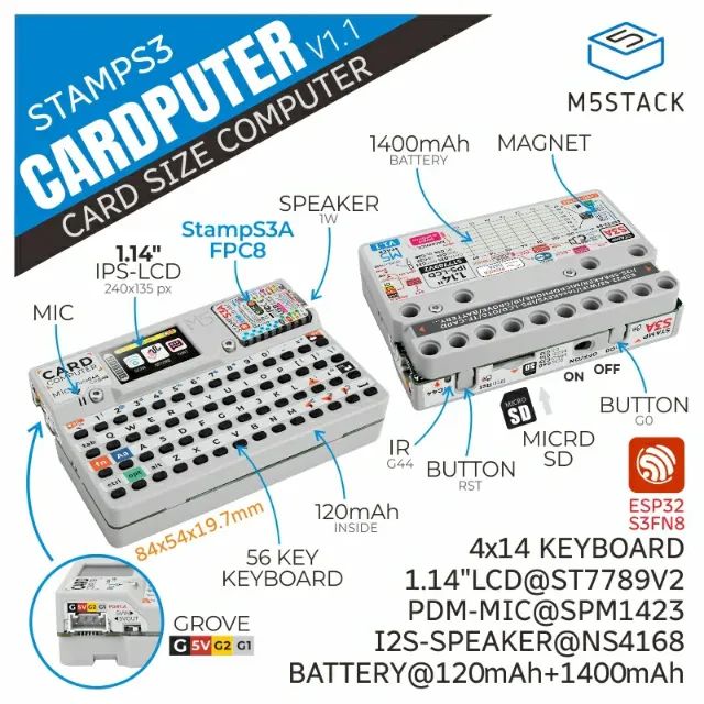 M5stack Cardputer V1.1 Lacrado - Foto 2