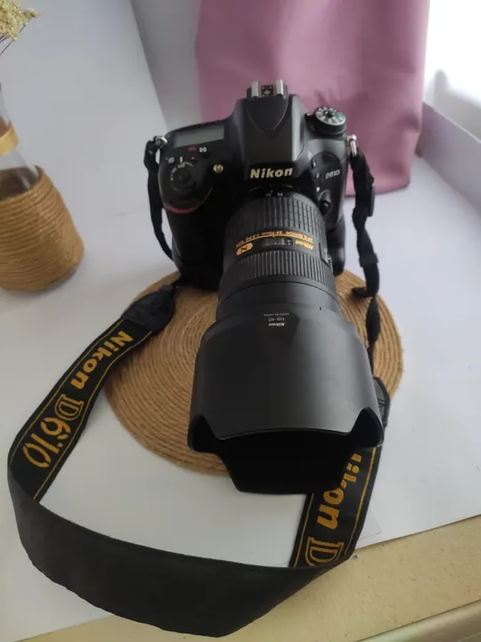 Câmera fotográfica Nikon D610 com lente 24-70 2.8