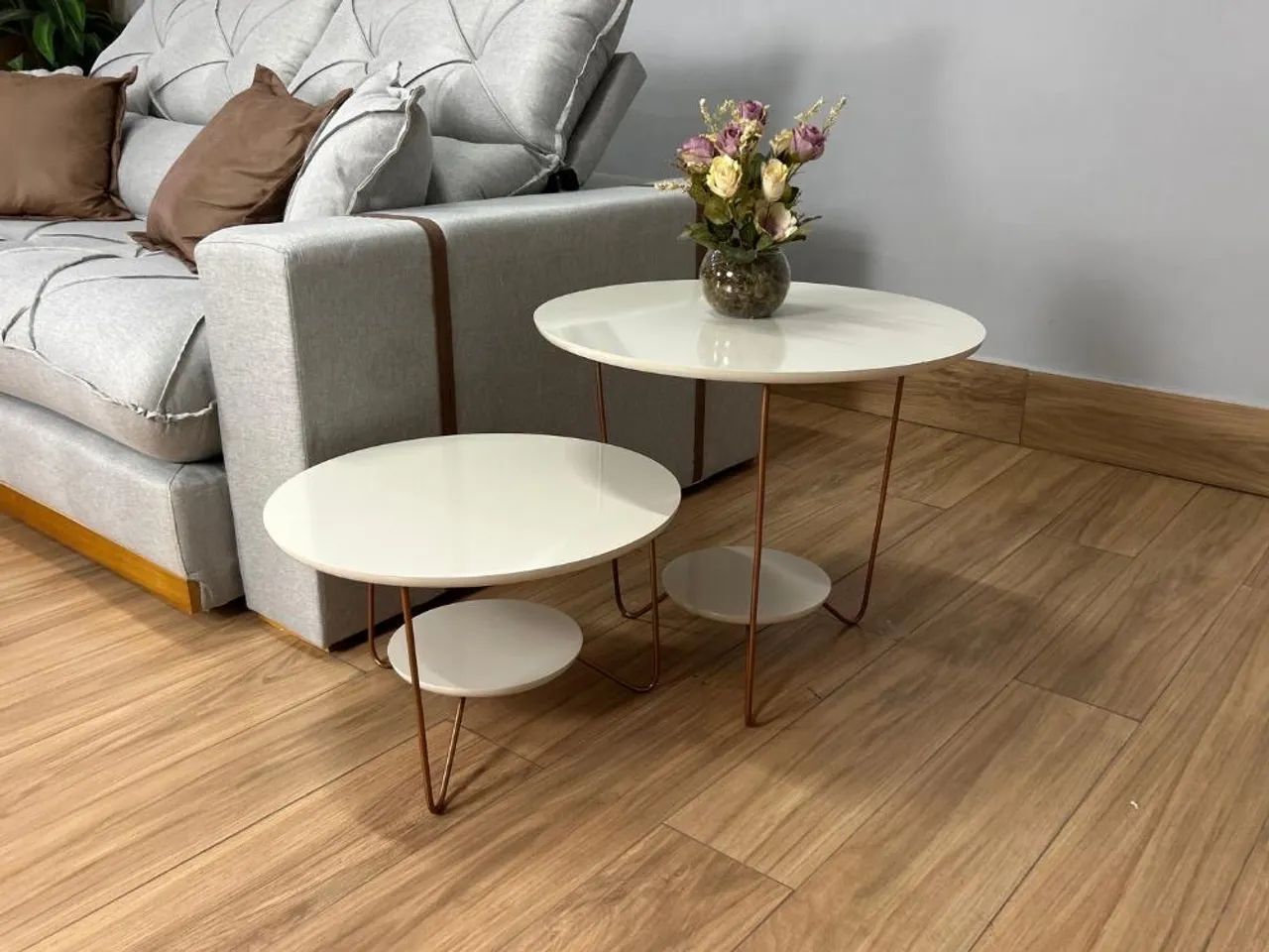 Conjunto de Mesa Liz - Off White Produto Novo  - Foto 2