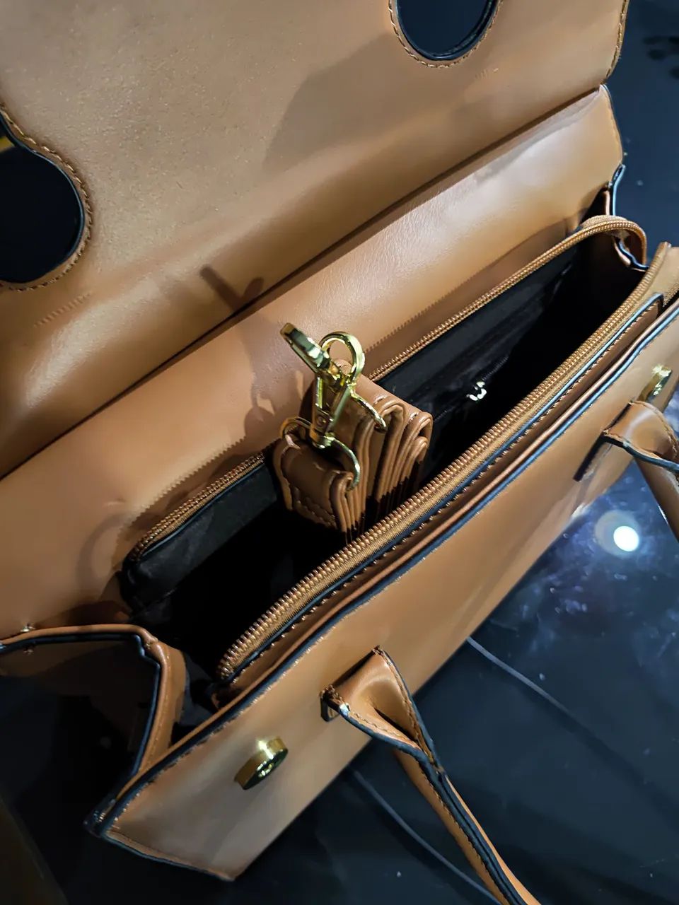 Bolsa de ombro bauarte Red & Flamingo caramelo - Foto 3