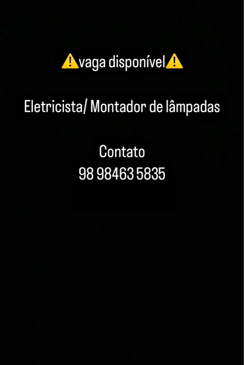 Oportunidade de emprego pra eletricista automotivo 