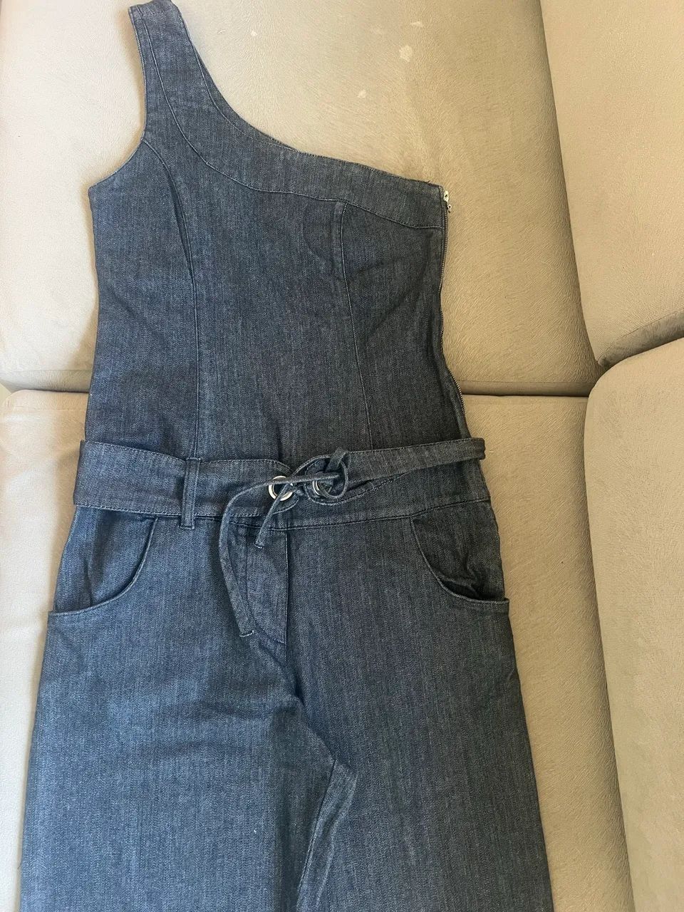 Macacão em jeans preto - Foto 3