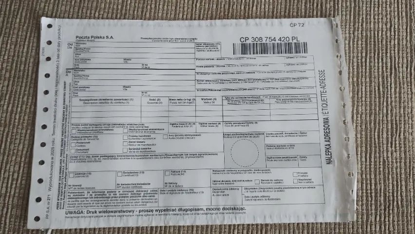 Formulário Correio da Polonia - Foto 2