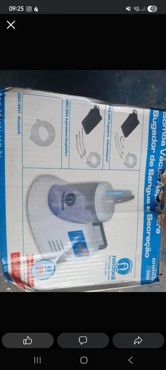 Aspirador ou sugador de secreção 