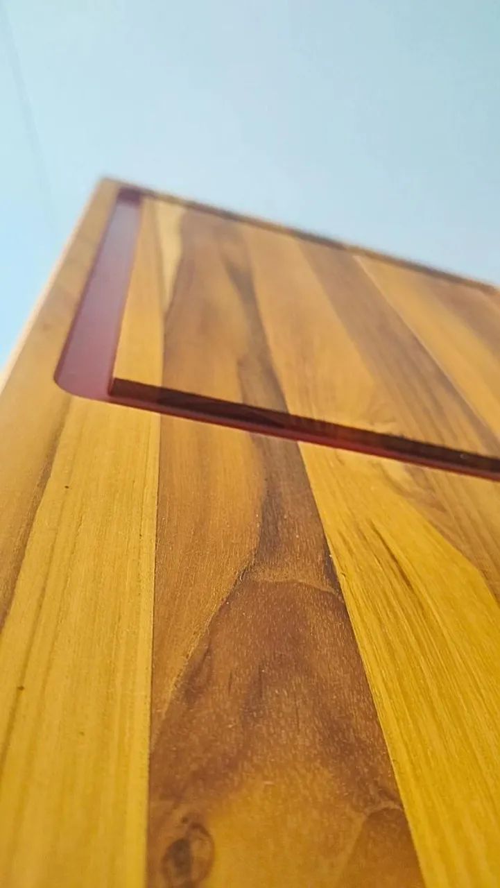 Tábua de Corte com Resina Vermelha - Foto 3