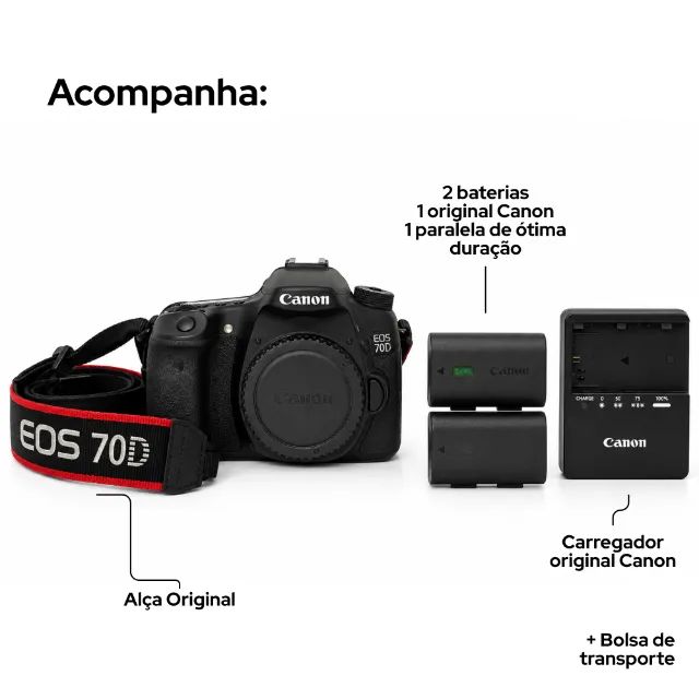 Câmera Canon 70D Corpo - Foto 3