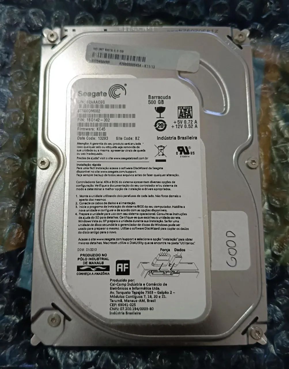 HD 500gb Seagate - Saudável 