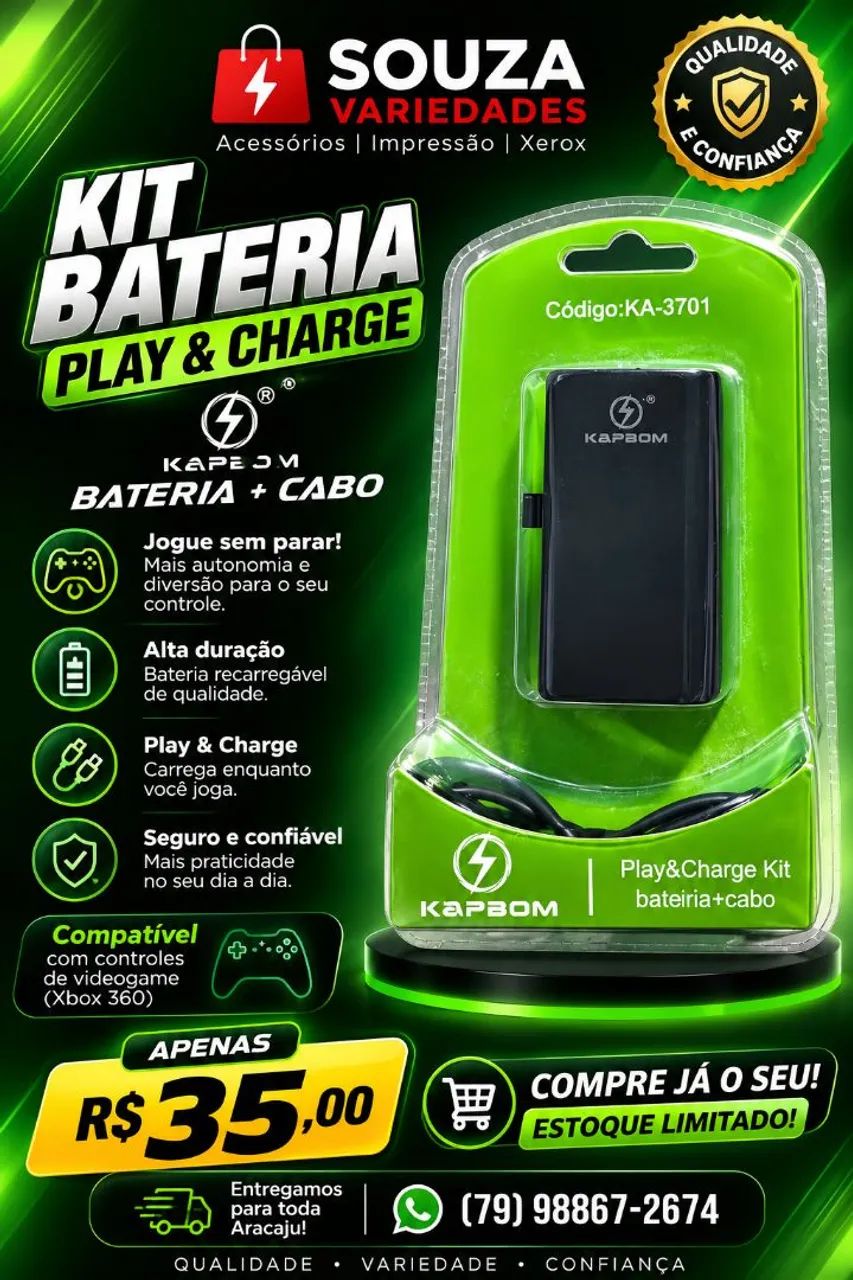 Carregador de Controle para Xbox One 