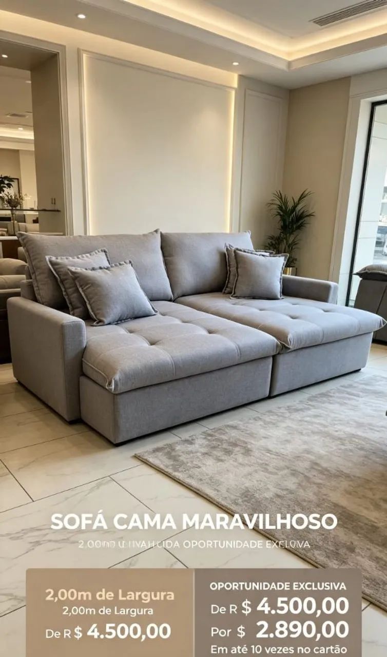 Entrega seu Sofá Cama Novo No Mesmo Dia Da Compra. - Foto 3