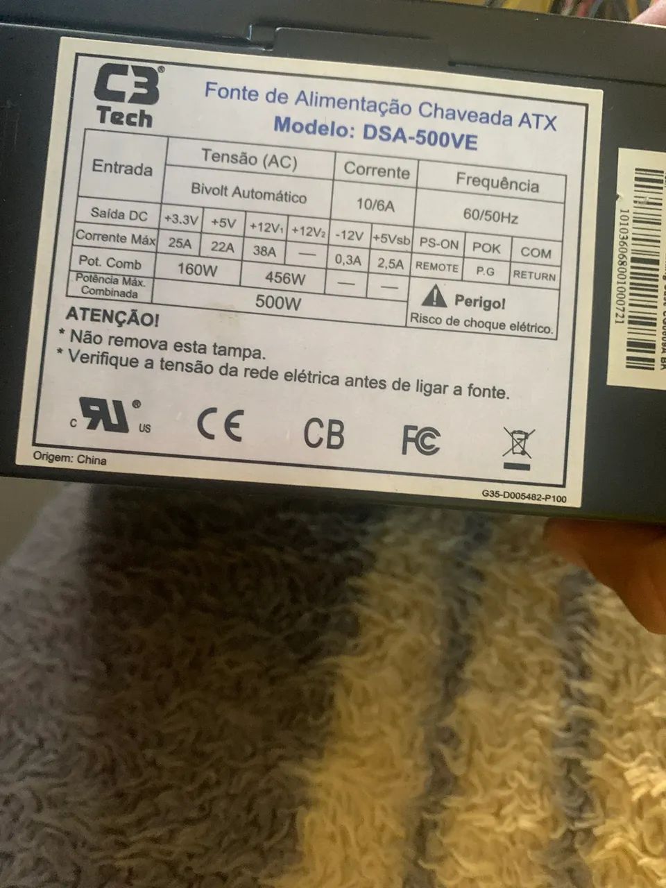 Fonte de alimentação C3 TECH DSA500W  - Foto 2