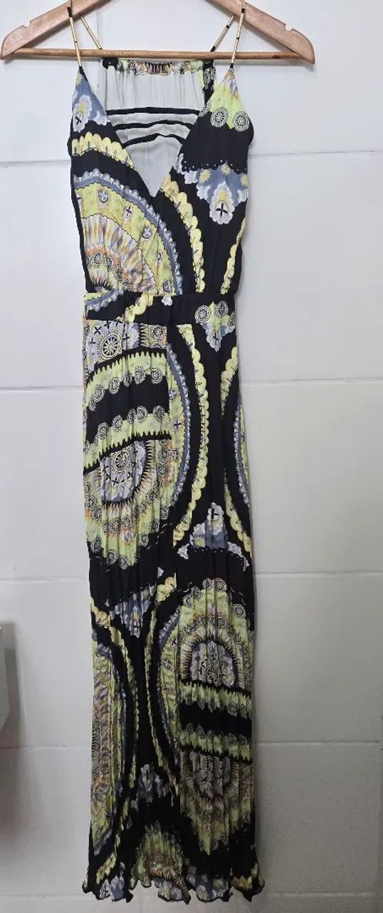 Vestido estampado com alças finas - Foto 5