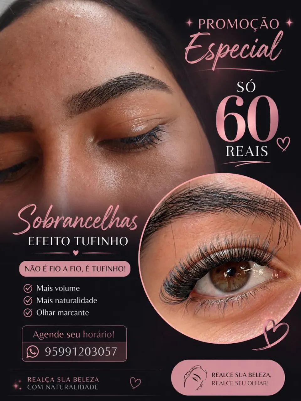 Promoção de cilios e sobrancelha 
