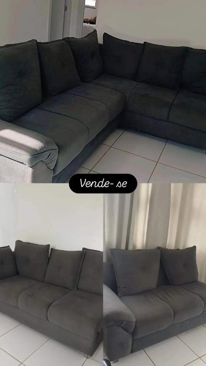 Sofá de luxo com almofadas