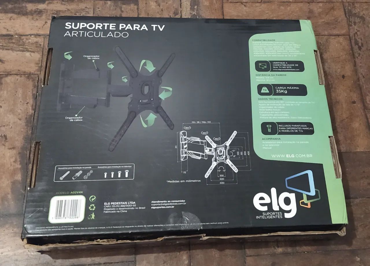 Suporte de Parede Articulado Para TV de 26 a 55 polegadas - Modelo AO2V4N * elg. - Foto 3