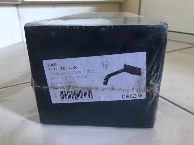 TORNEIRA LAVATÓRIO EMBUTIDA PAREDE DN20 BLACK NOIR DECA - Foto 3