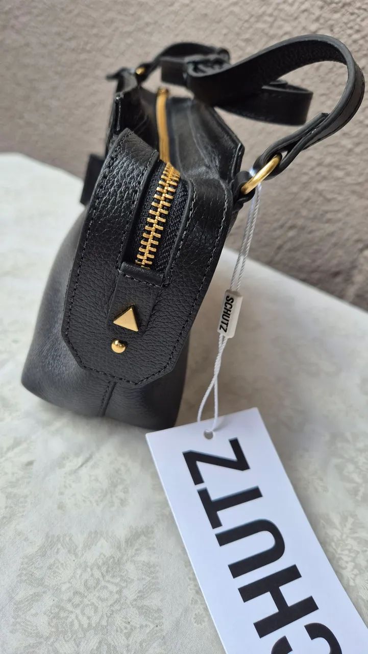 Bolsa Flother Smooth Tiracolo Preto Schutz - Foto 2