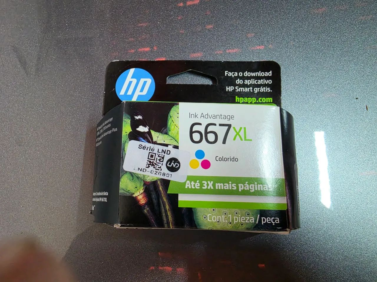 Cartucho hp novo 667xl