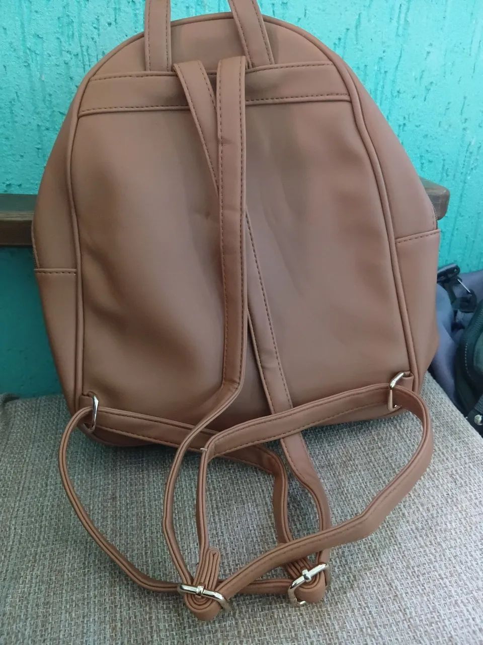Mochila de couro sintético  - Foto 3