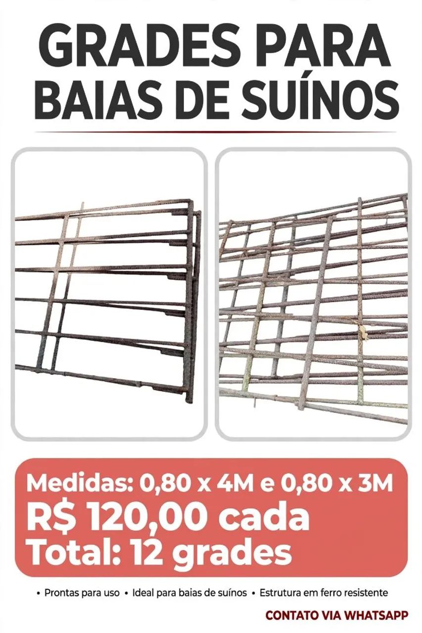 Grades para  Baias 