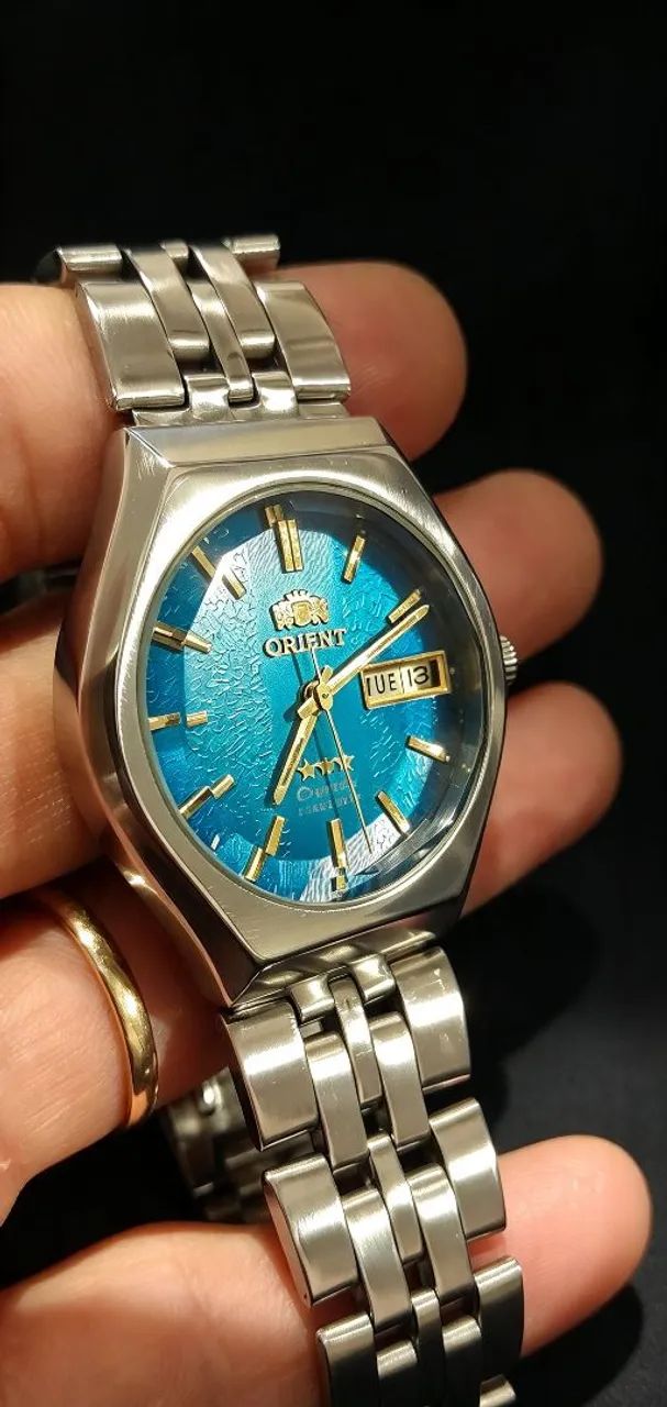Vendo relógio Orient automático mostrador azul  - Foto 5