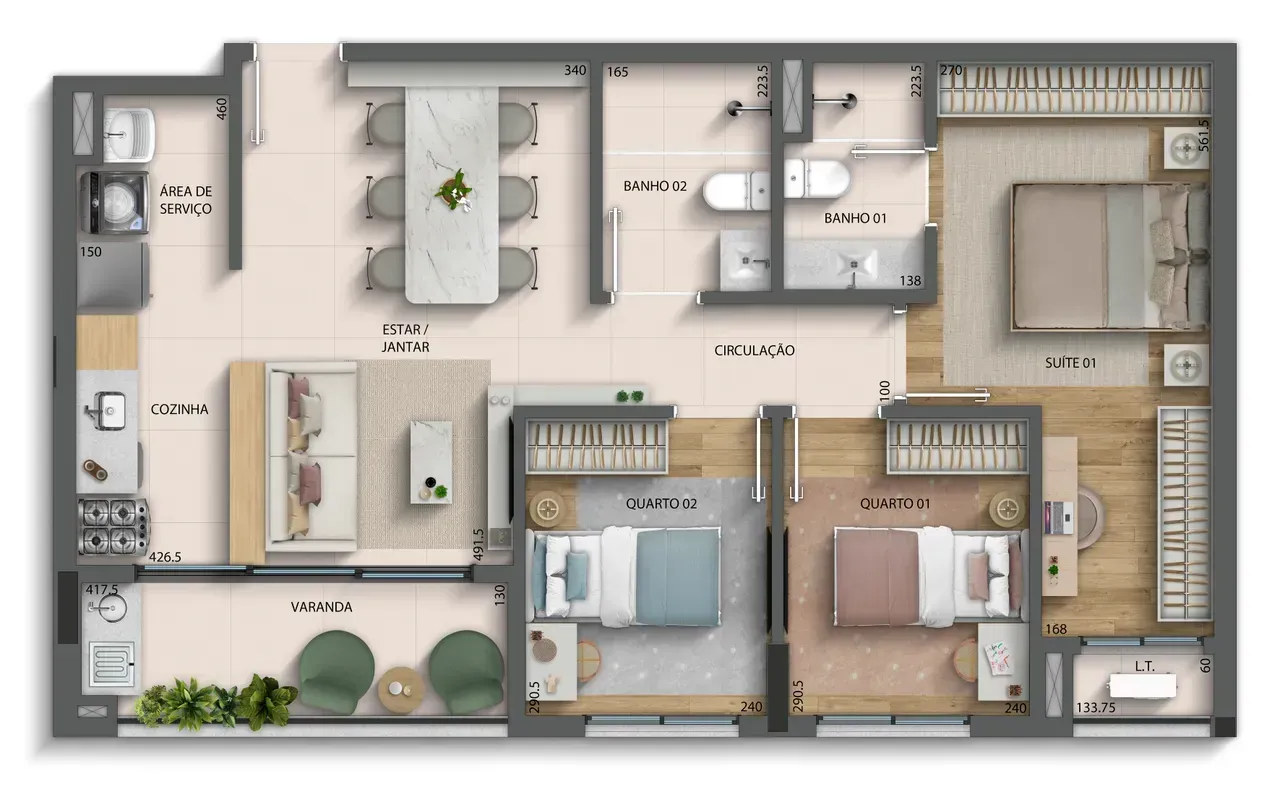 PLANTA 76m²