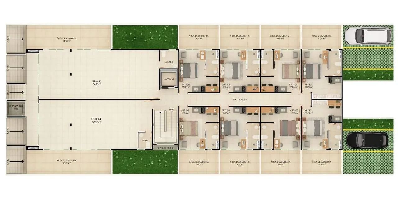 Flat à venda, vagas rotativas, Intermares - Cabedelo/PB - Foto 4