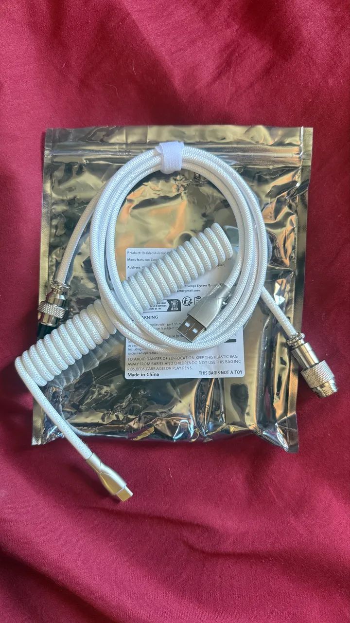 Cabo coiled para teclado NOVO
