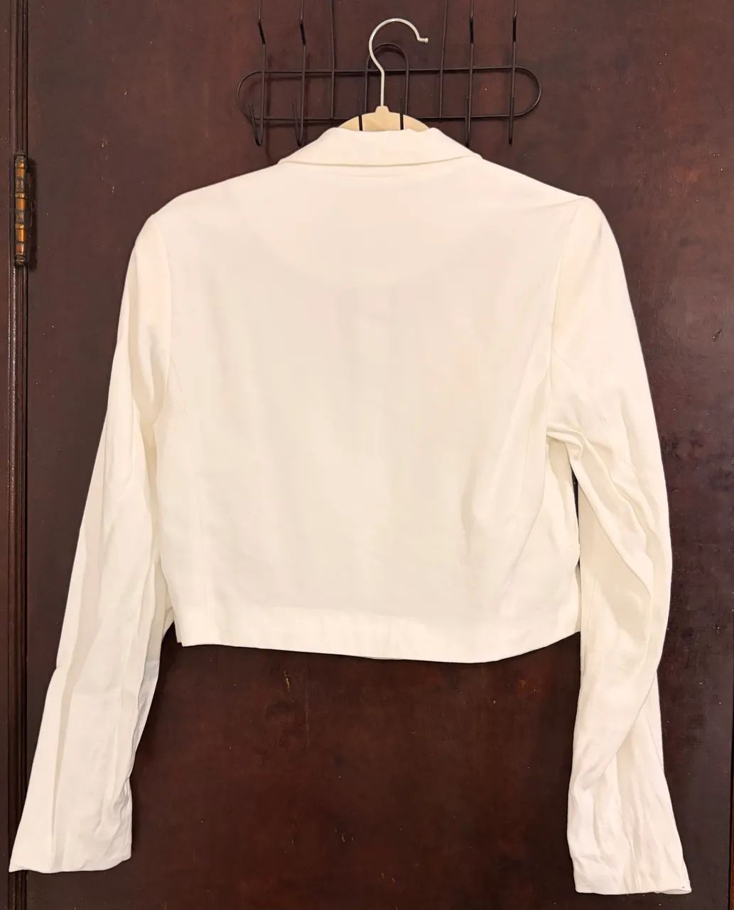 Blazer feminino cropped P off white  - Foto 3