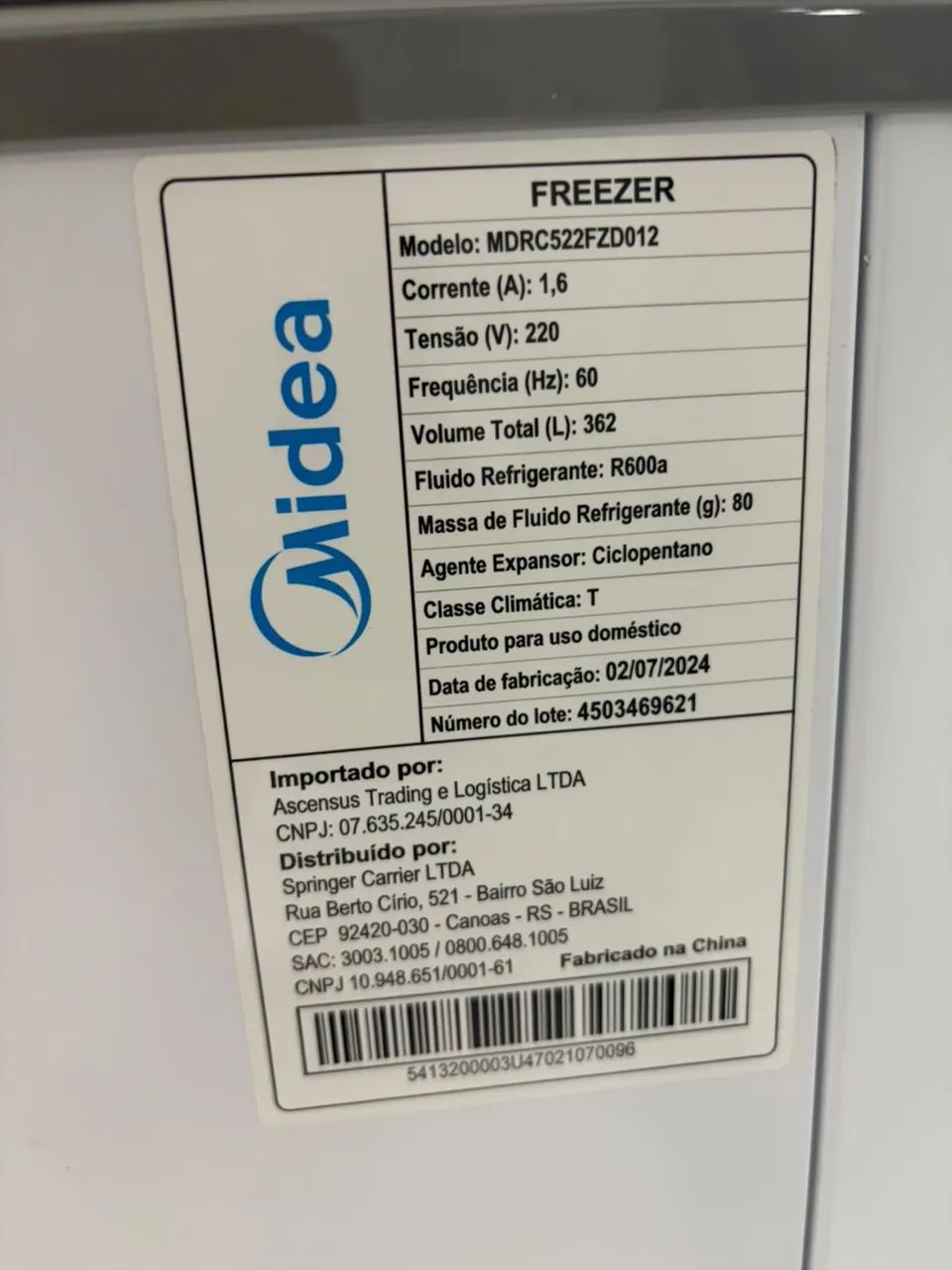 Freezer Midea 2 portas 362L - Foto 3