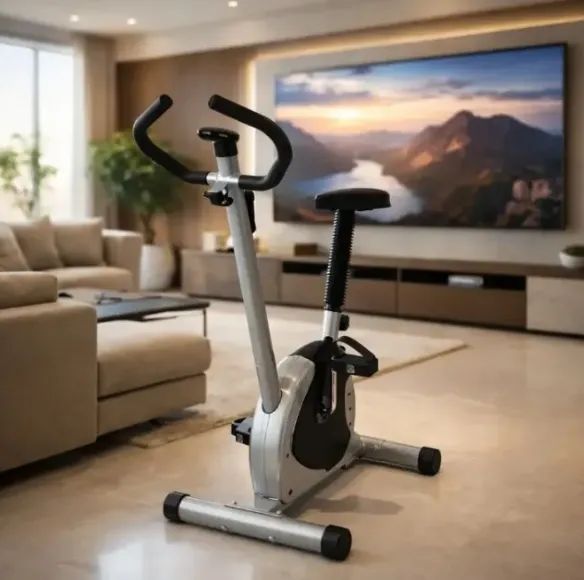 Bicicleta Ergométrica Vertical Preta E Cinza Residencial (Usado)
