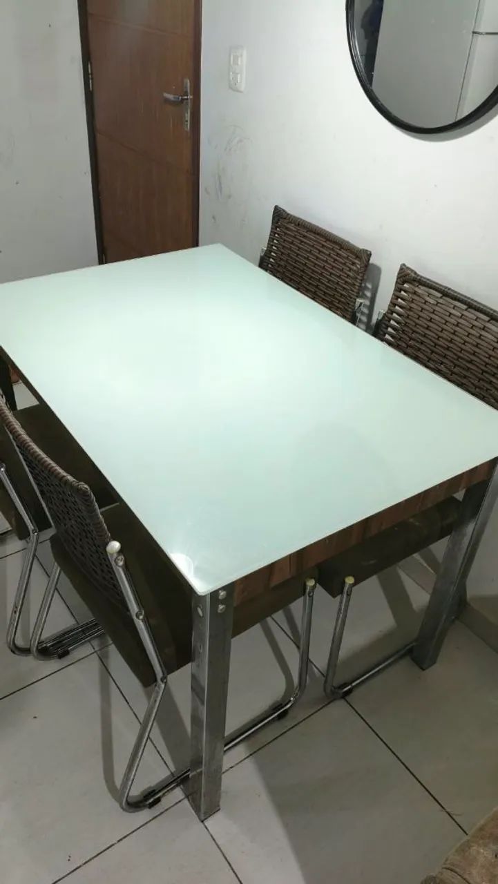 Mesa tampo de vidro  - Foto 2