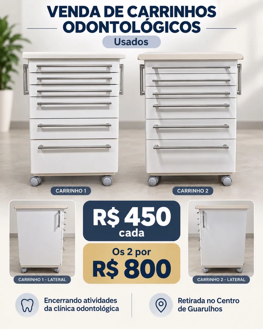Carrinho odontológico 