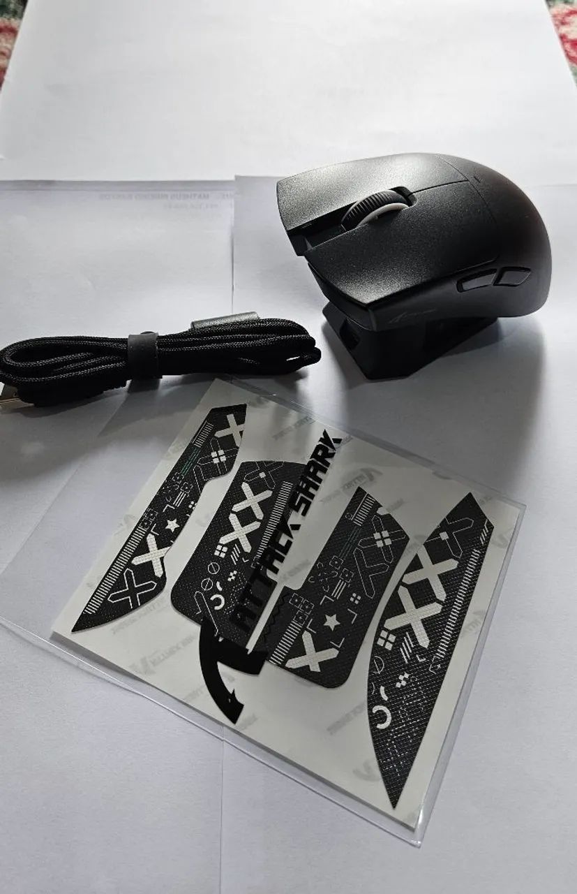 Mouse Attack Shark X11 Black com Base de Carregamento  - Foto 4