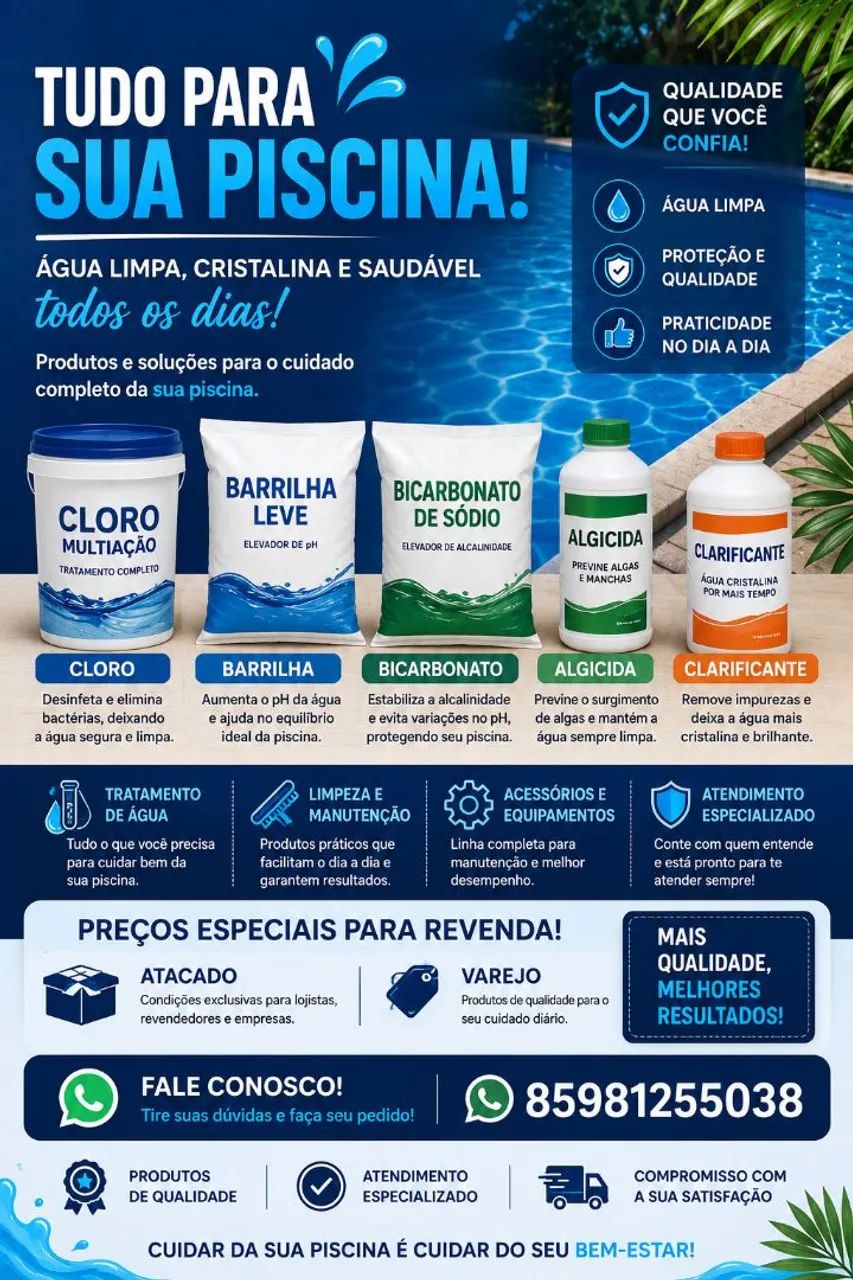 Produtos para piscinas