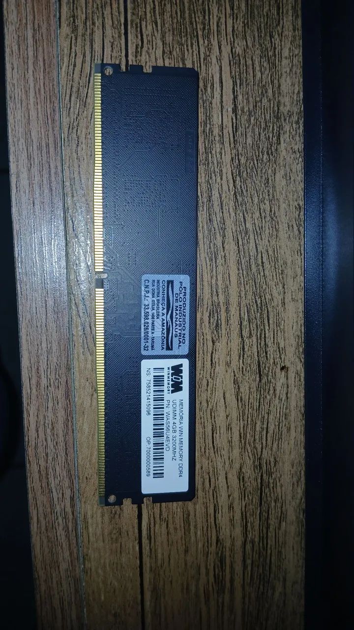 Memória ram 4gb ddr4 3200Mhz