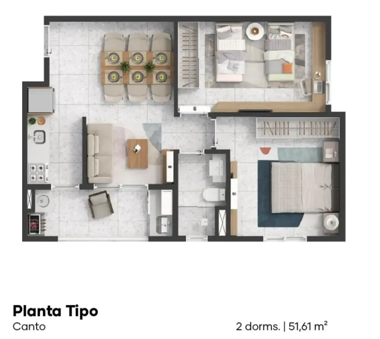 PLANTA 51m²