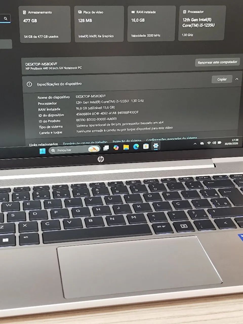 NOTEBOOK HP i5 12ª/16GB RAM/512GB SSD - Foto 2