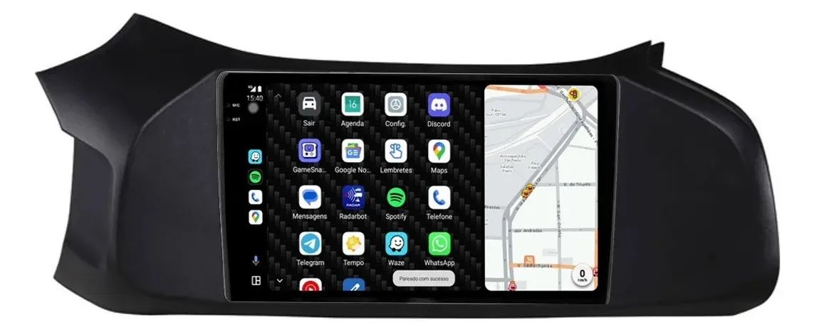 Central Multimídia Android 14 Octacore 9 Pol. 4Gb/64Gb 4G Carplay