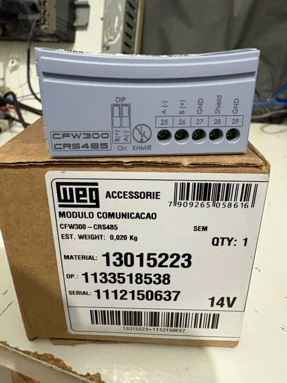 Módulo Comunicação Rs485 Cfw300-crs485 Inversor Cfw300 Weg