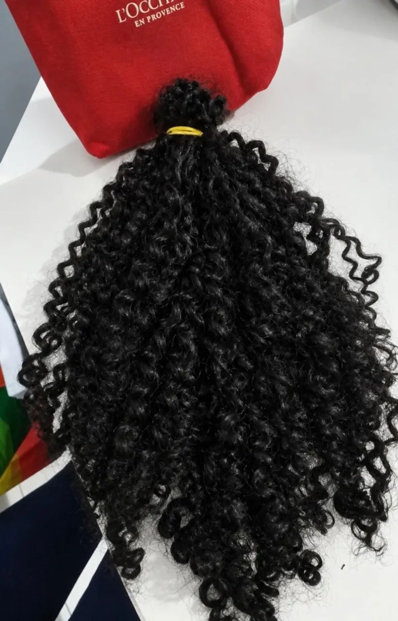 Cabelo humano cacheado afro 