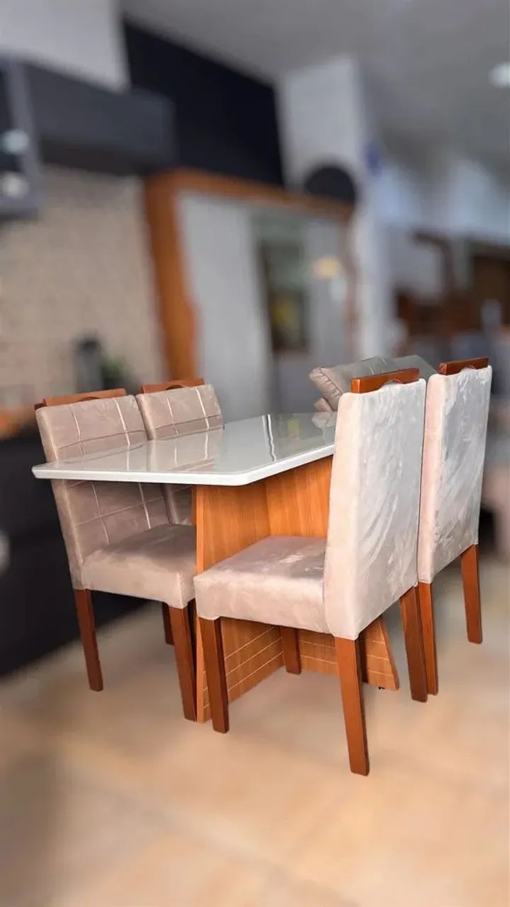 Conj Mesa e cadeira para sala de Jantar- KAPPESBERG 