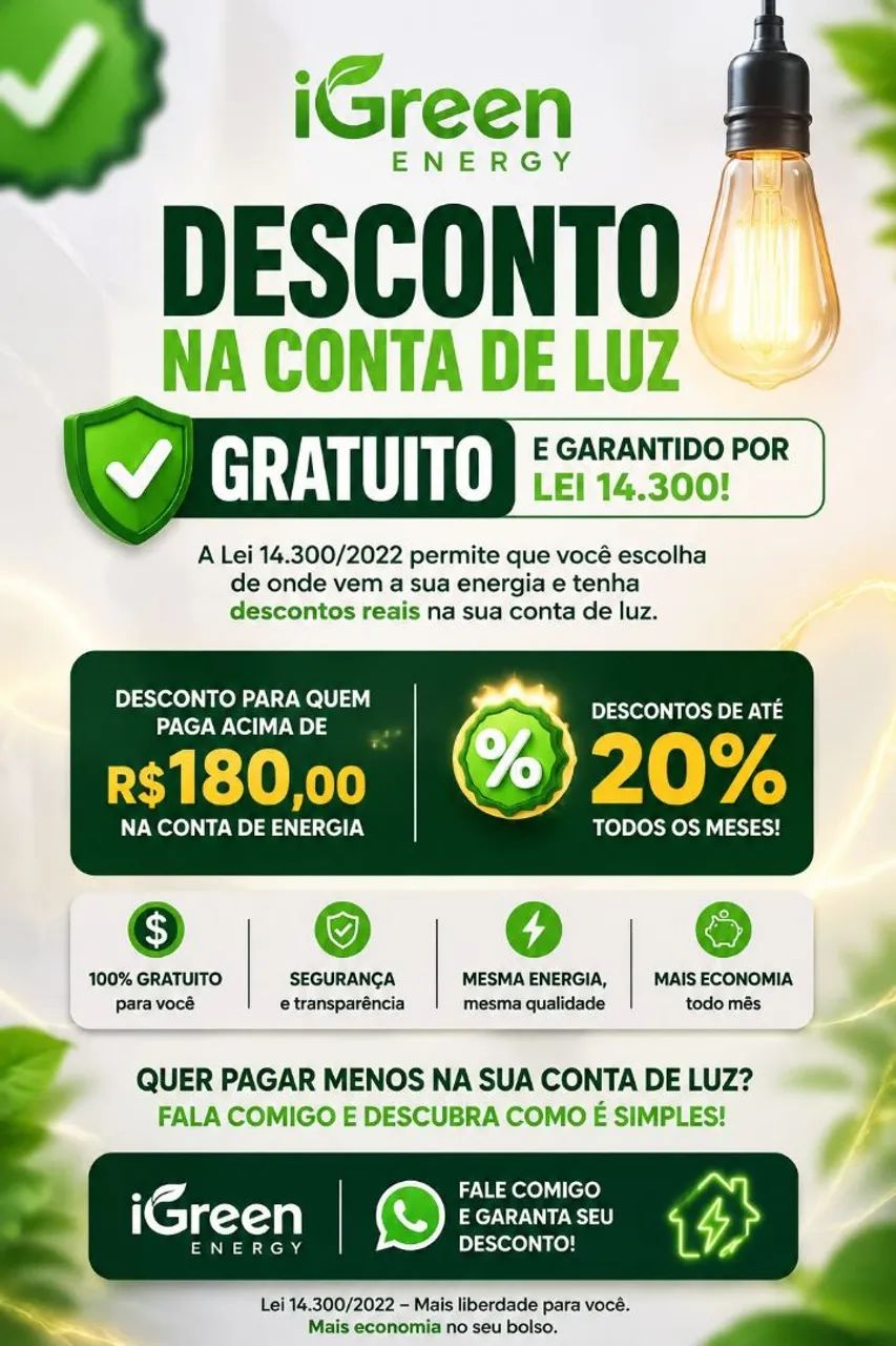 CONTA DE LUZ MAIS BARATA CHAMA PV ...