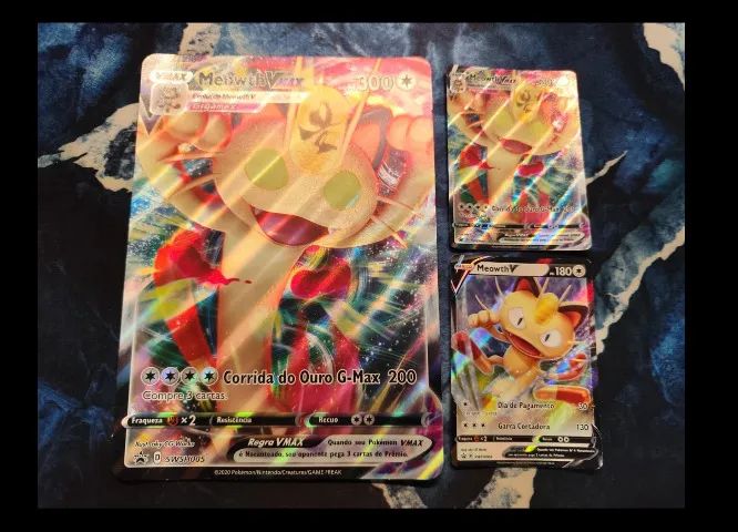 MeowthV e Meowth VMAX + Jumbo oversize - Pokemon Miau