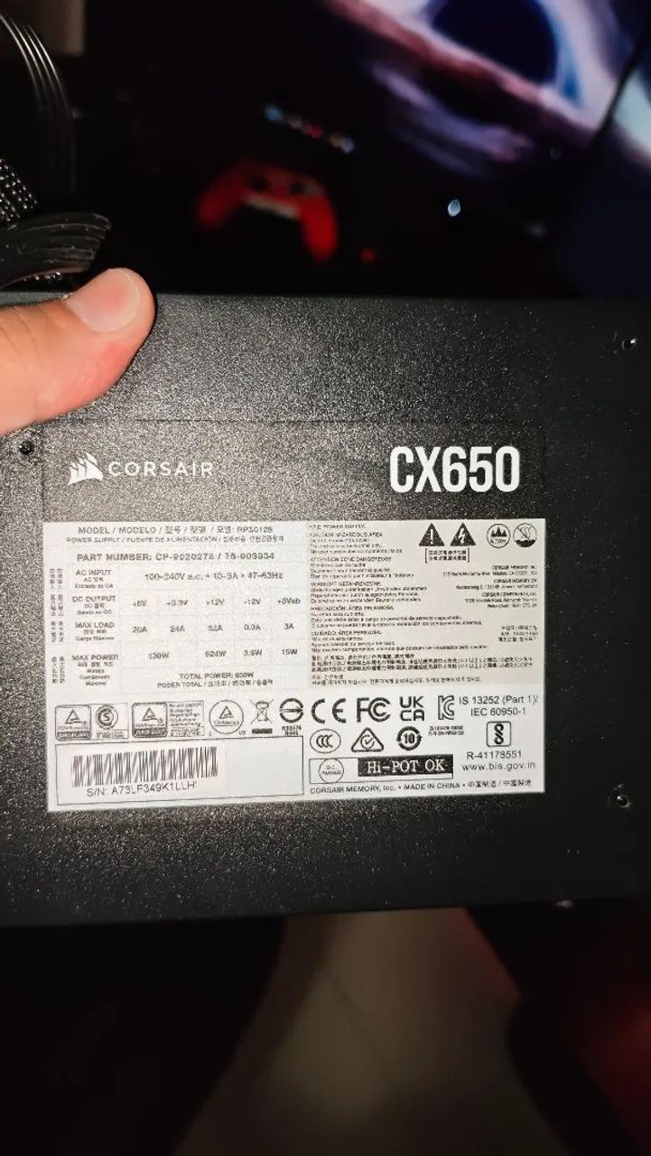 Fonte Corsair cx650 - Foto 4