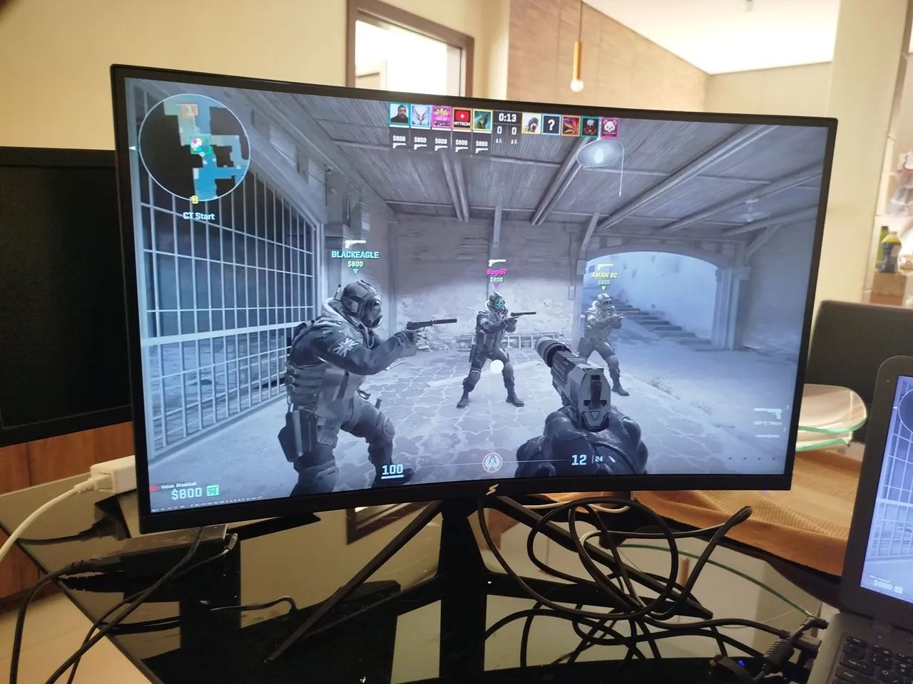 Monitor Gamer 27 polegadas Super Frame HDMI e Display port  tela curvo c garantia 90 dias - Foto 4