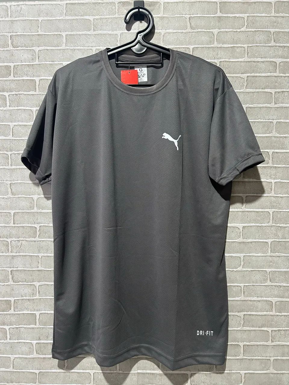 Camisa puma dry fit cinza