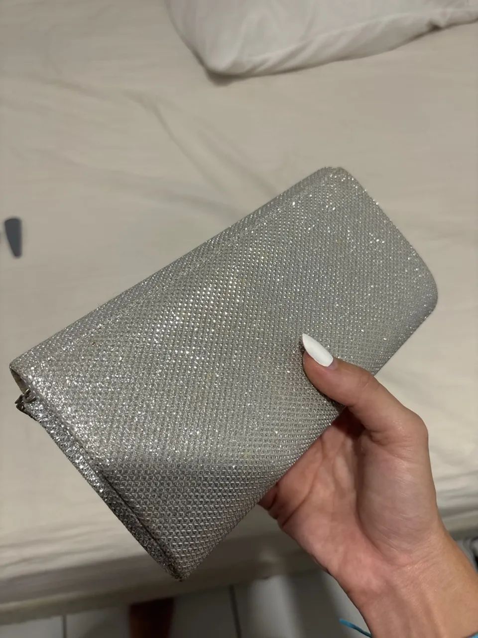 Bolsa social prateada  - Foto 5